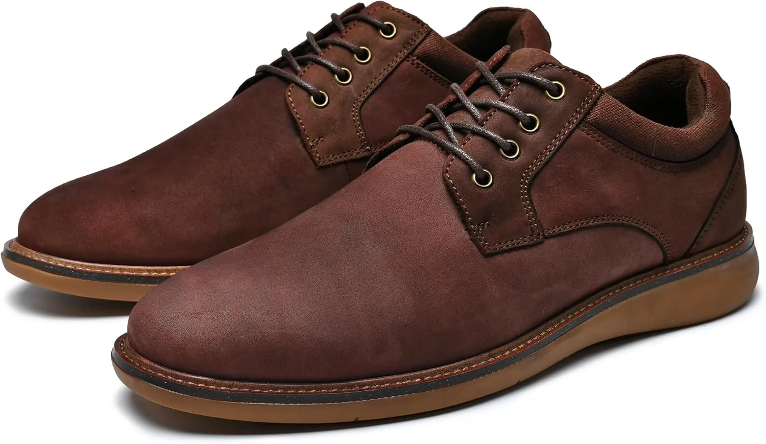 Arkbird Mens Casual Dress Shoes Fashion Sneaker Mens Leather Shoes Business Casual Shoes Men Brown Shoes