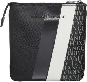 Armani Exchange Men Dylan, Essential, Stripe Detail Flat crossbody, Deep Navy/Deep Navy, One Size
