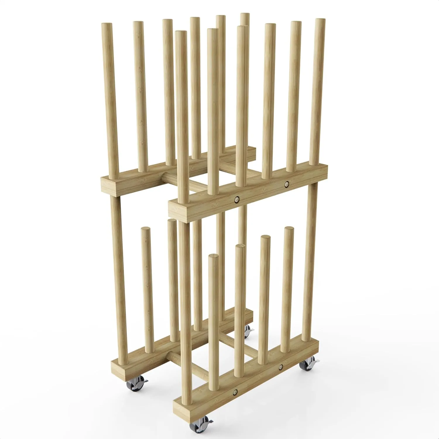 Art Storage Rack With Handle & Caster Wheels for Canvas, Drawing Board, Panel, Paper Pad - Drying Rack for Studios, Artworks, Gallery