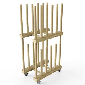 Art Storage Rack With Handle & Caster Wheels for Canvas, Drawing Board, Panel, Paper Pad - Drying Rack for Studios, Artworks, Gallery