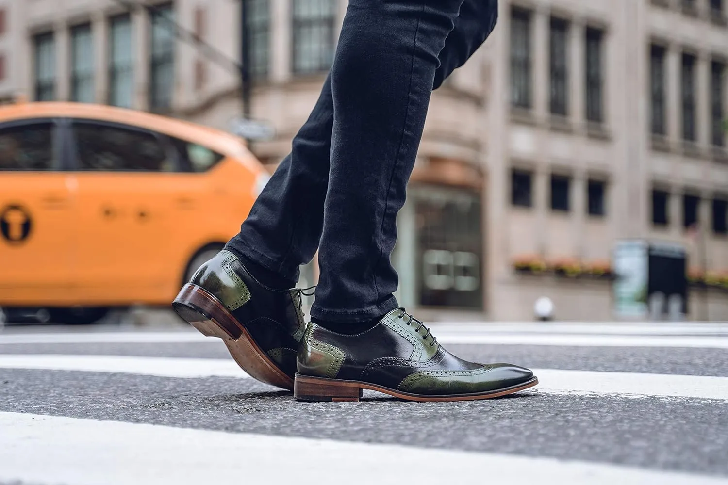 Asher Green AG100 - Men's Dress Shoes - Genuine Calf Leather Wingtip Oxfords - Two Tone and Multi Tone Mens Dress Shoes
