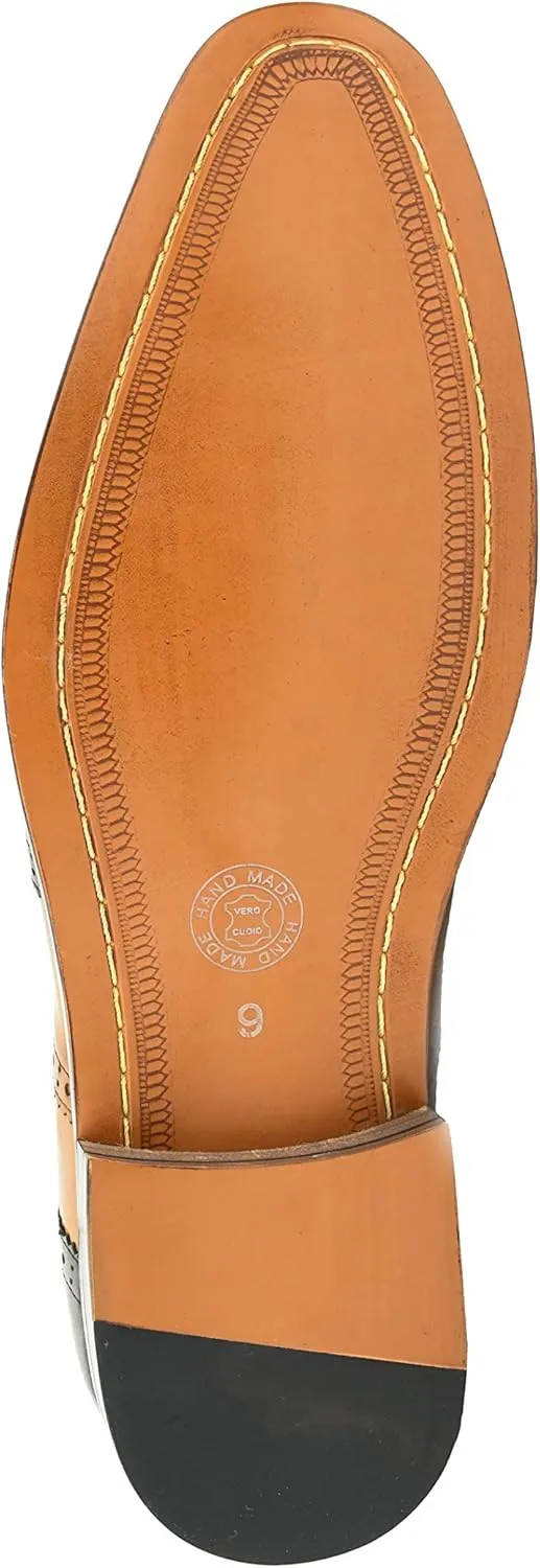 Asher Green AG100 - Men's Dress Shoes - Genuine Calf Leather Wingtip Oxfords - Two Tone and Multi Tone Mens Dress Shoes