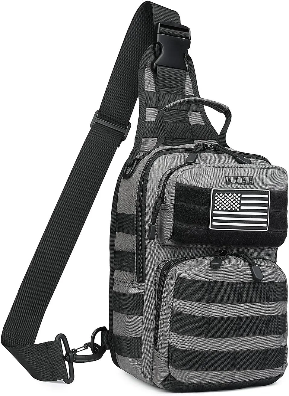 ATBP Tactical Sling Backpack With Holster Military Crossbody Bag for Men Single Shoulder Back Pack 10L