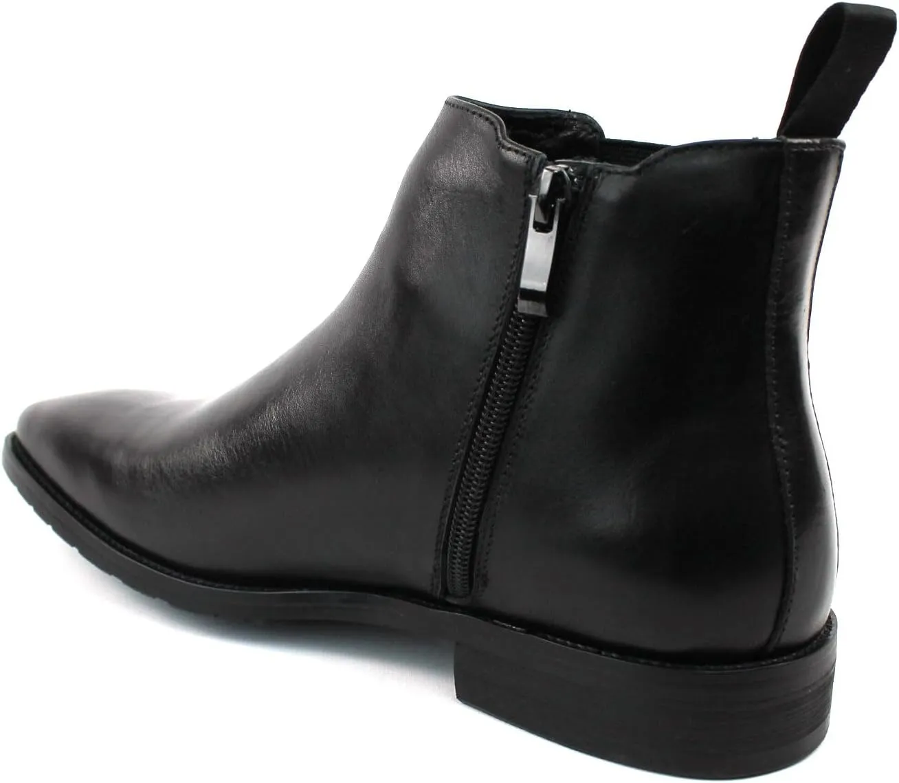 AZAR MAN Men's Exclusive Genuine Leather Chelsea Boots With Zipper