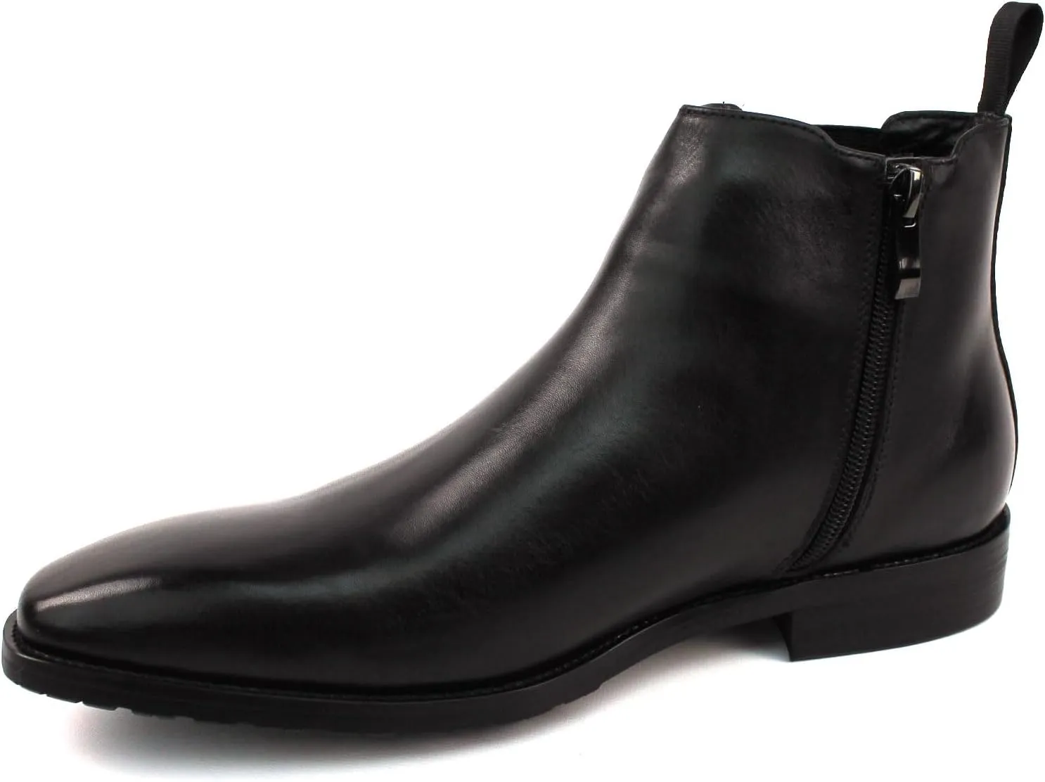 AZAR MAN Men's Exclusive Genuine Leather Chelsea Boots With Zipper