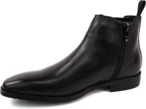 AZAR MAN Men's Exclusive Genuine Leather Chelsea Boots With Zipper