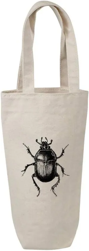 Azeeda 'Beetle' Cotton Wine Bottle Gift/Travel Bag (BL00016249)