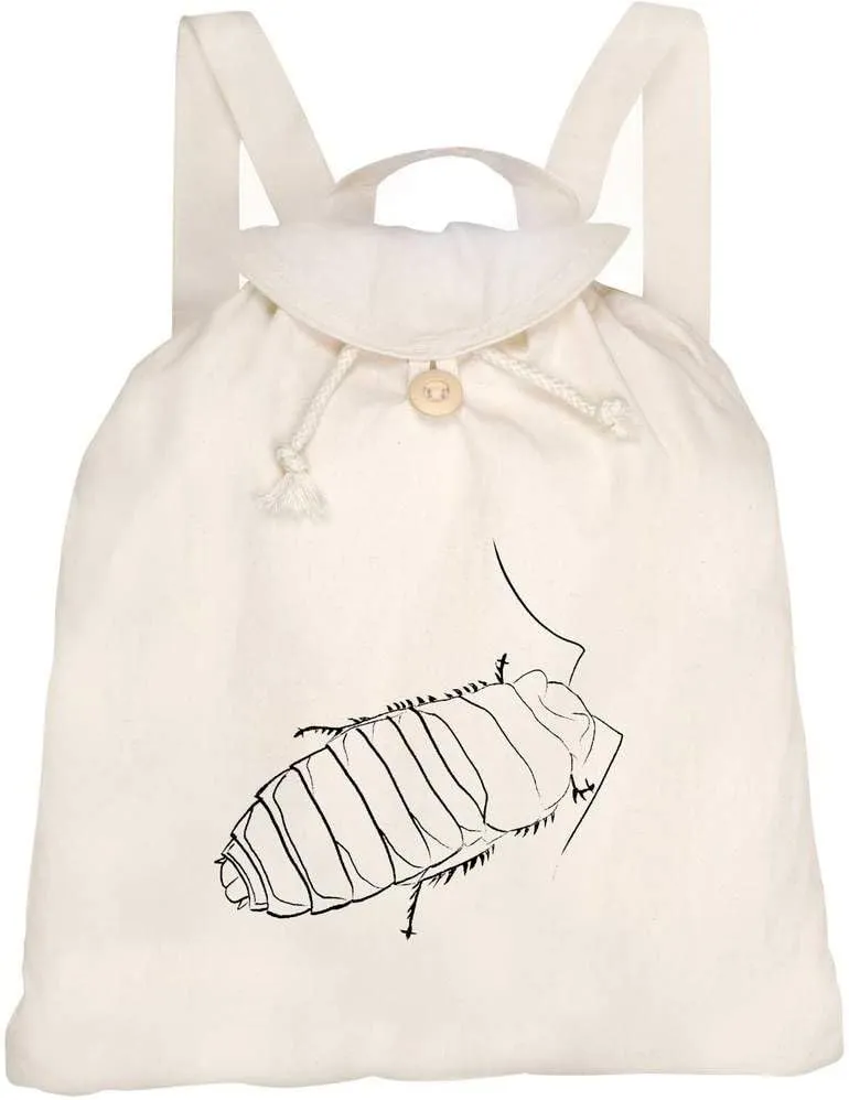 Azeeda 'Curious Hissing Cockroach' Canvas Rucksack/Backpack (RK00033571)