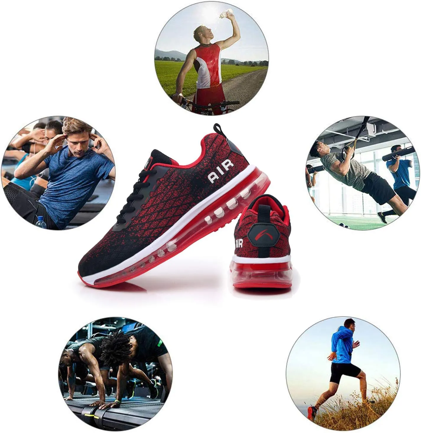 Azooken Mens Sports Footwear Tennis Breathable Jogging Lightweight Shoes