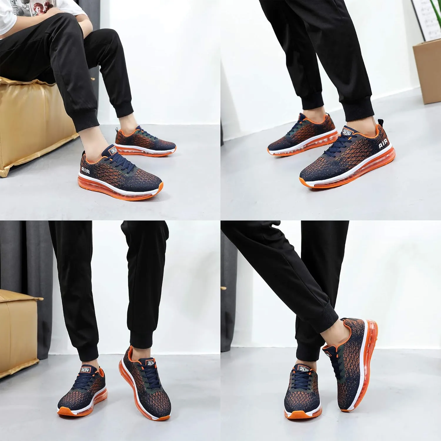 Azooken Mens Sports Footwear Tennis Breathable Jogging Lightweight Shoes