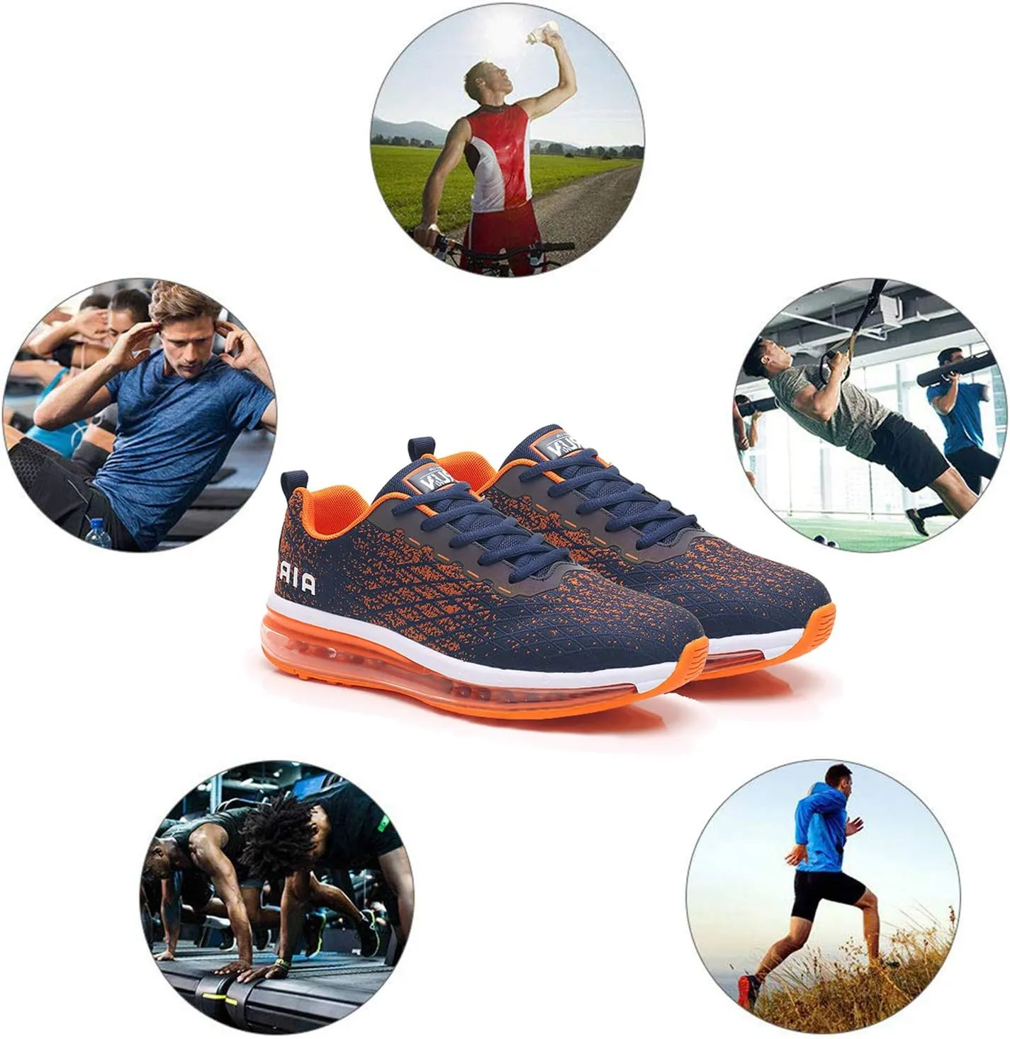 Azooken Mens Sports Footwear Tennis Breathable Jogging Lightweight Shoes