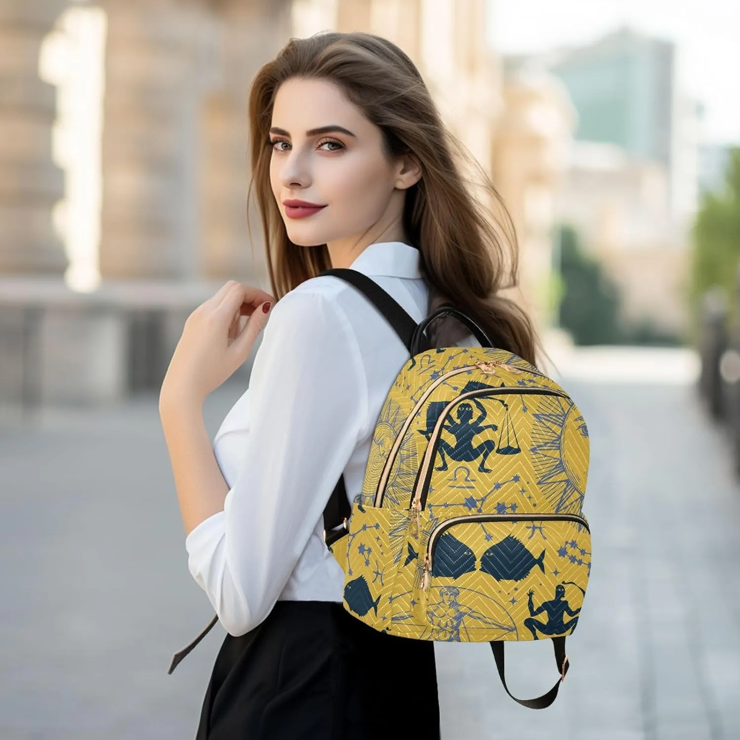Backpack for Women Fashion Travel Work Anti-theft Bag Business Computer Backpack Purse (Medium Pattren 3)