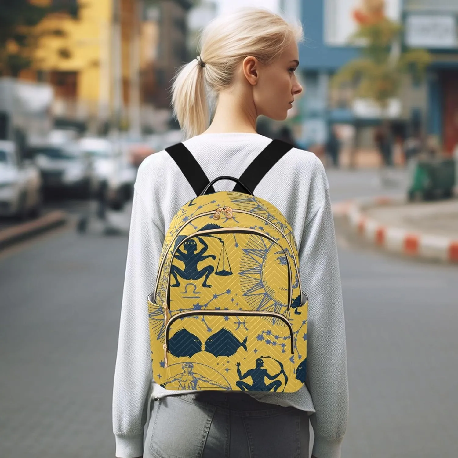 Backpack for Women Fashion Travel Work Anti-theft Bag Business Computer Backpack Purse (Medium Pattren 3)