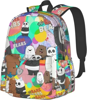Backpacks We Bare Anime Bears Adjustable Laptop Backpack Double Shoulder Bag for Women Men Climbing Shopping Work