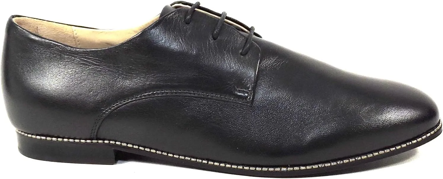 Baldinini Women's Leather Dress Oxfords, Lace-up Style, Black