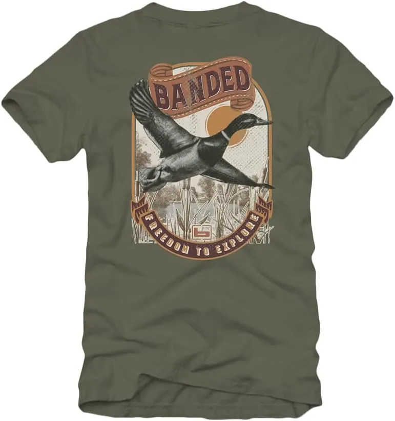 Banded Freedom to Explore Mallard Duck Short Sleeve T-Shirt