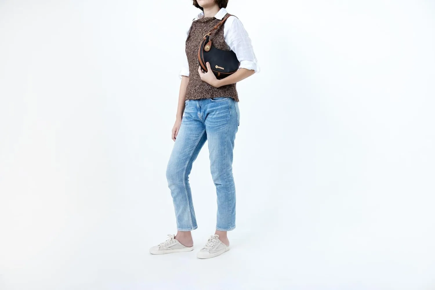 Baroncelli Small Leather Designer Crossbody Purse, Genuine Italian Crafted, Designed and Made in Italy