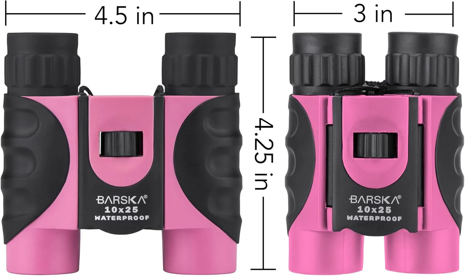 Barska AB12418 10x25 Waterproof Binocular, Pink, 10x25mm