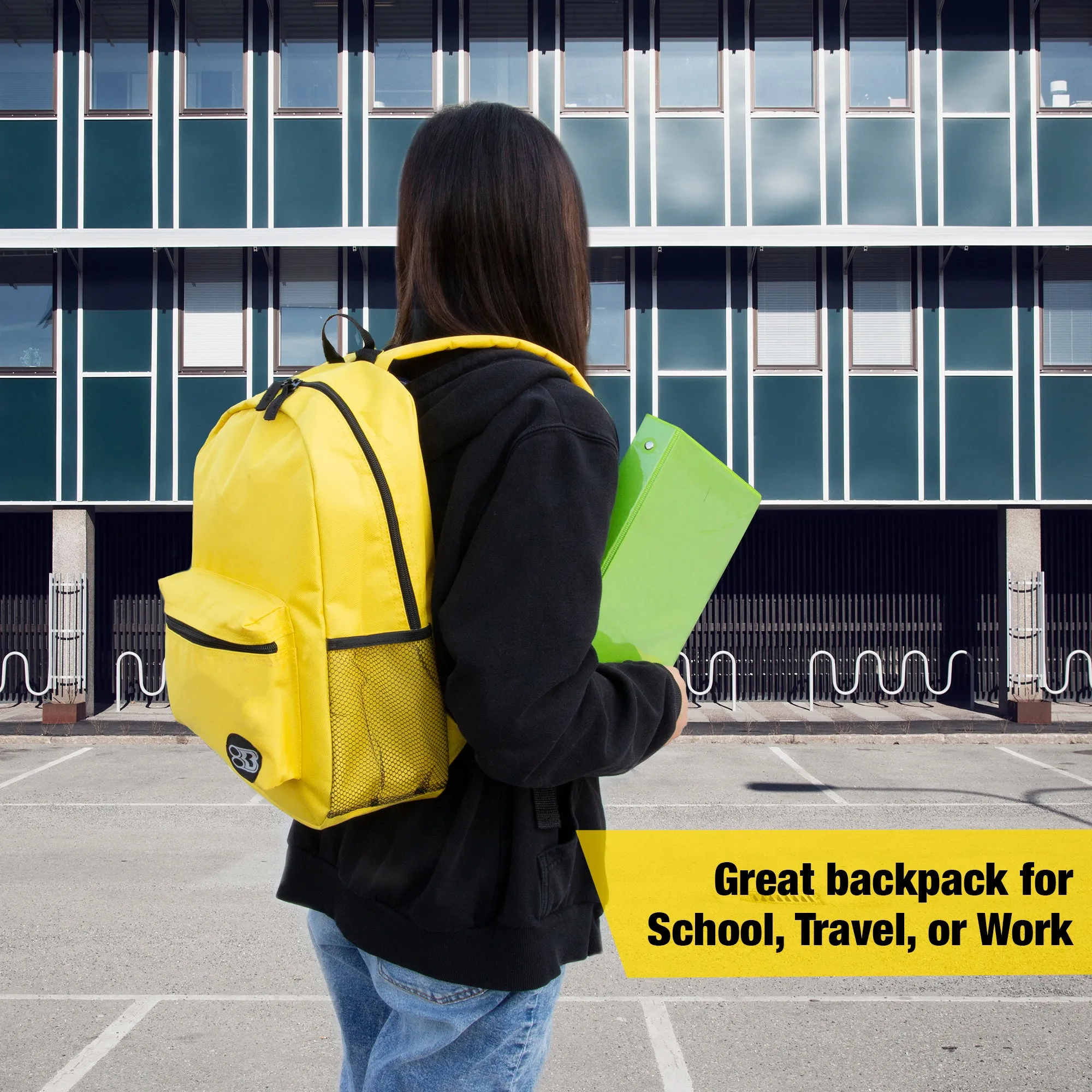 Basic 16" Navy Blue Basic Backpack