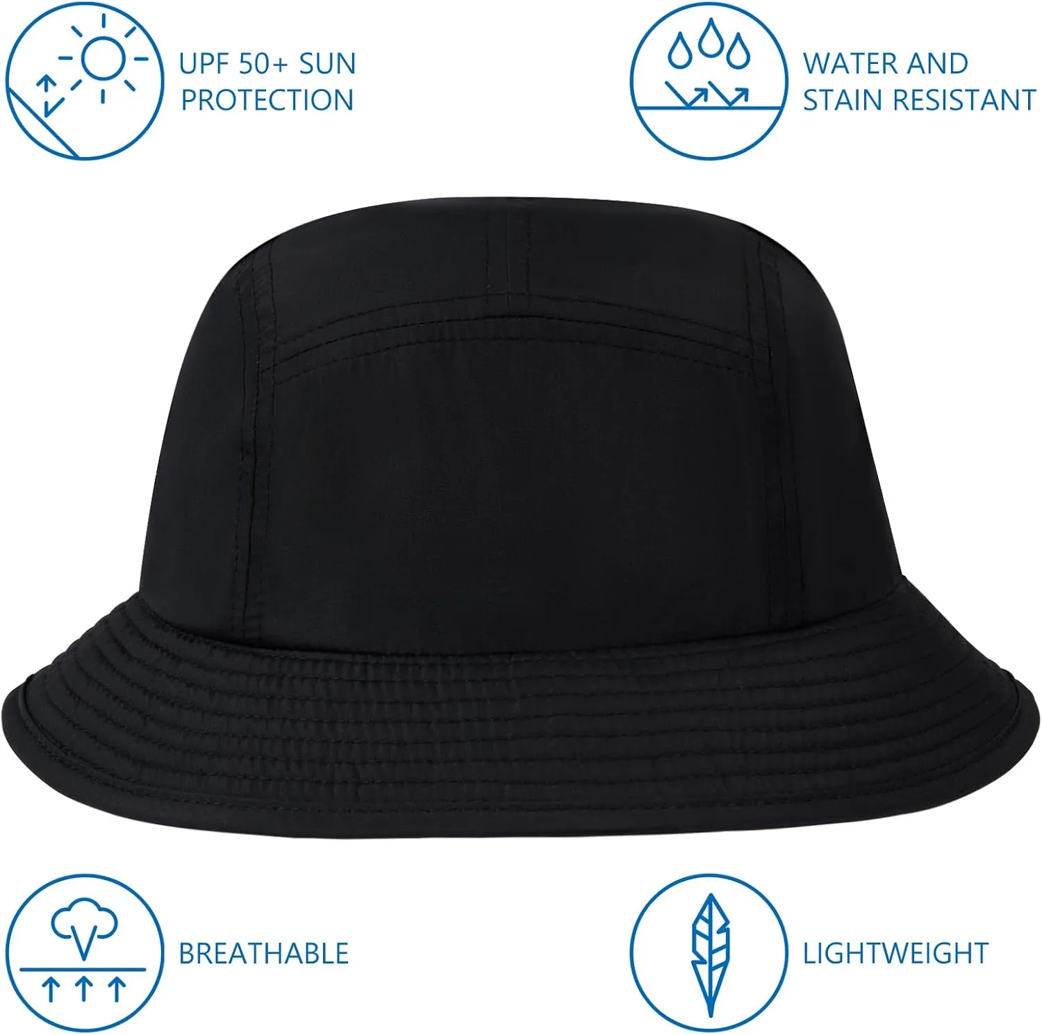 BASSDASH UPF50  Fishing Bucket Hat for Men Women Lightweight Water Resistant Packable Outdoor Summer Sun Hats FH13
