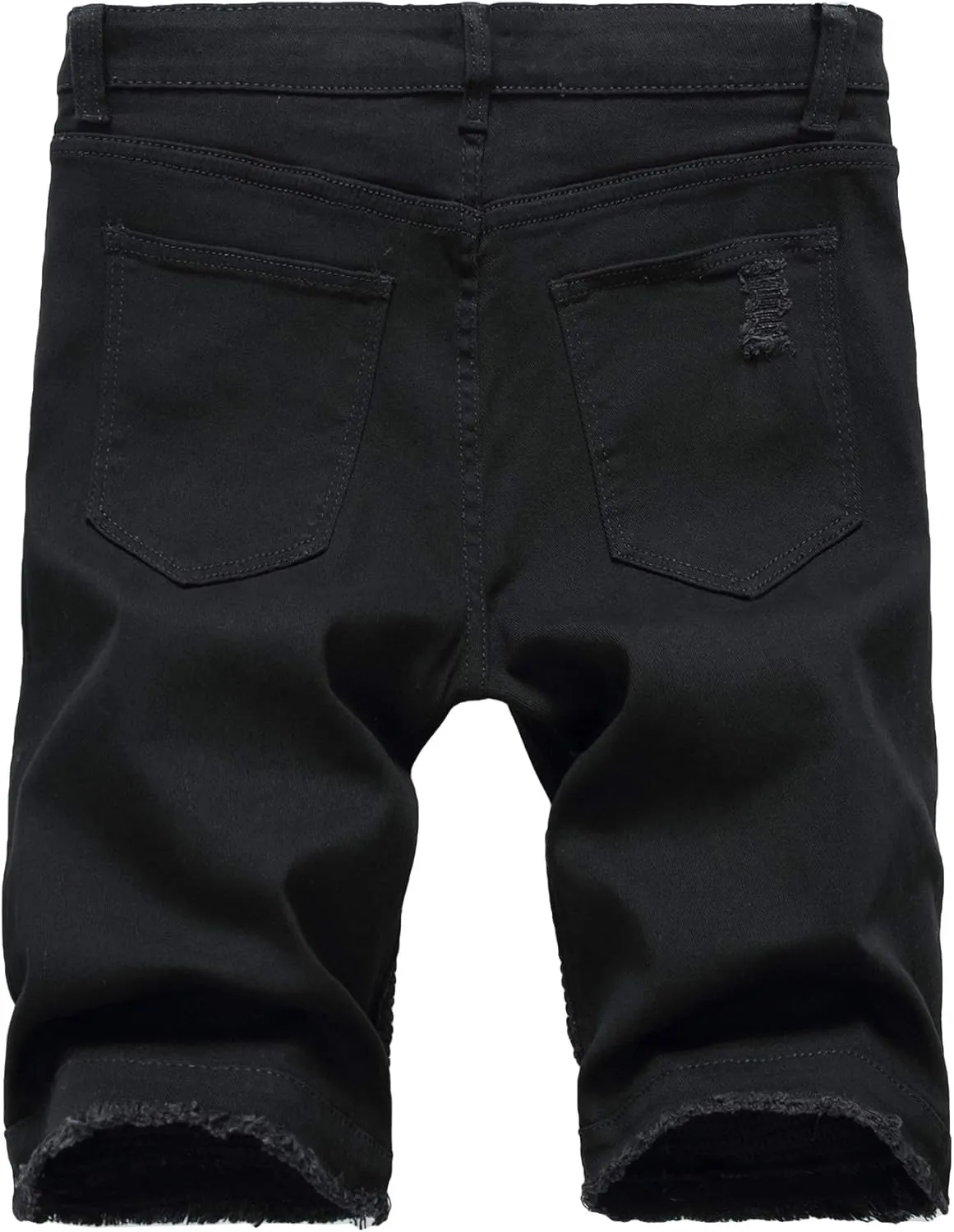 Baylvn Men's Casual Ripped Printed Denim Shorts Slim Fit Summer Beach Jeans Shorts