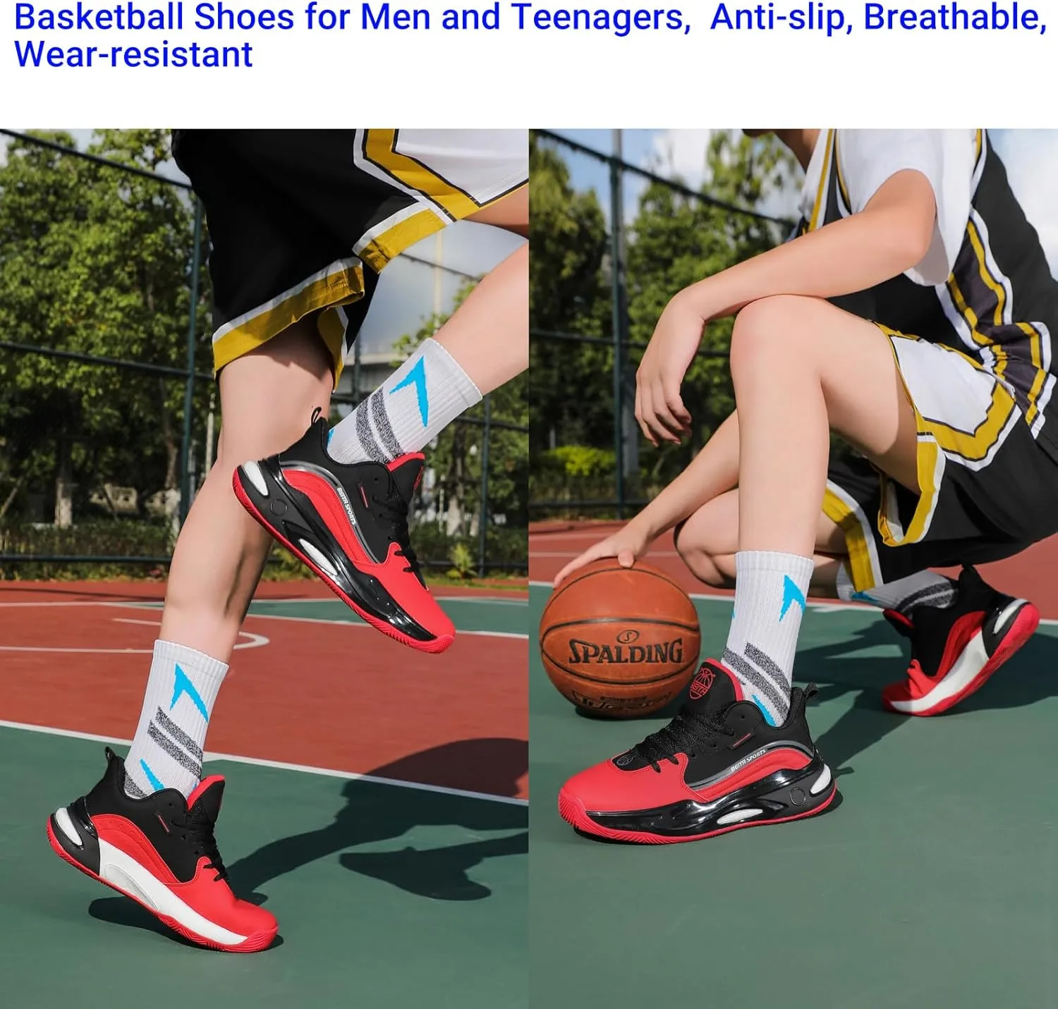 Beita High Upper Basketball Shoes for Men Sneakers Breathable Sports Shoes Anti Slip