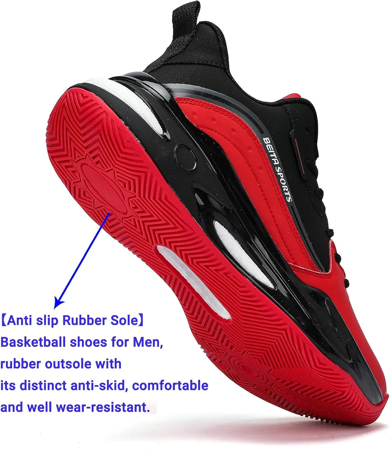 Beita High Upper Basketball Shoes for Men Sneakers Breathable Sports Shoes Anti Slip
