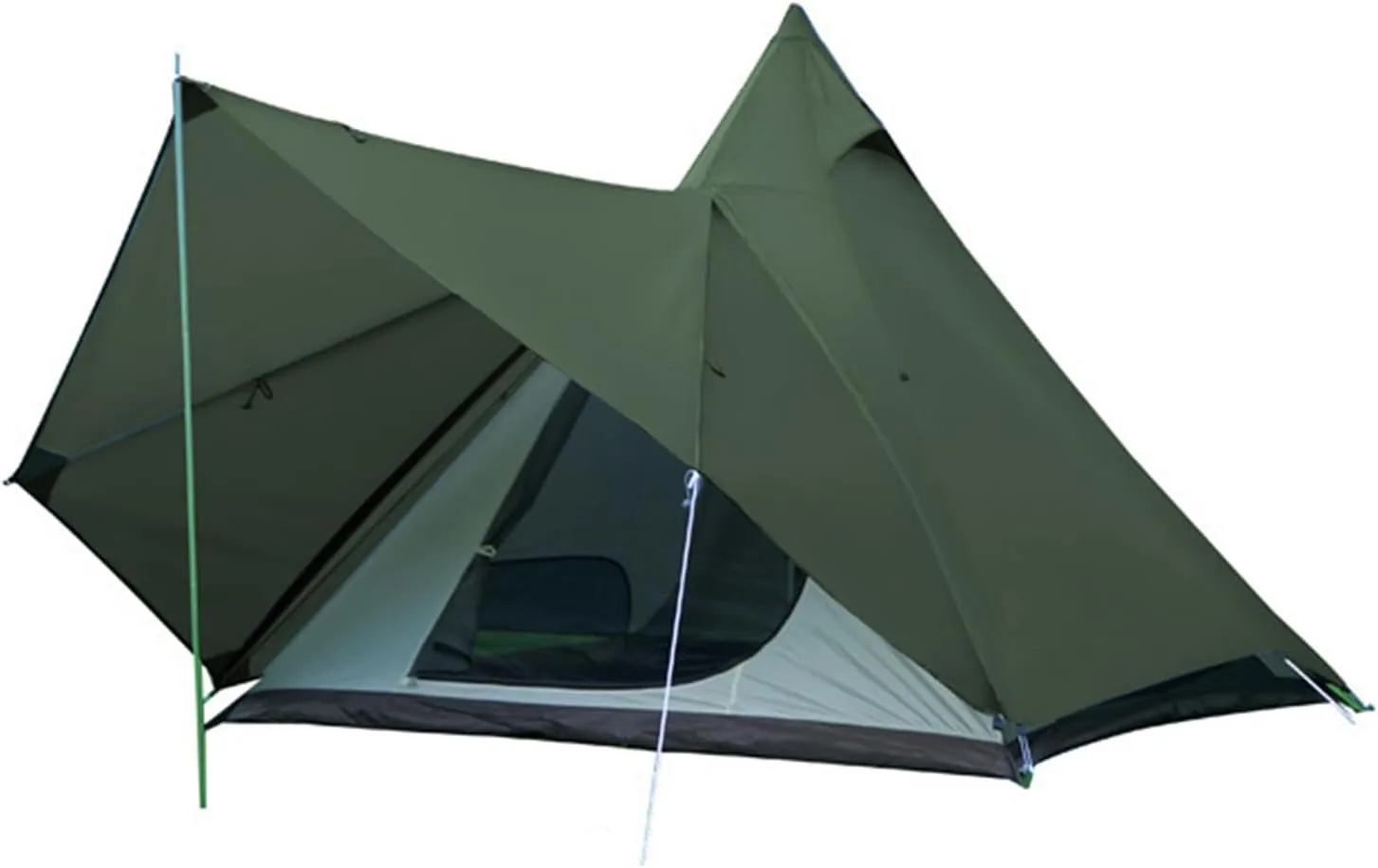Bell Tent Indian Tent Diameter 3M/4M/5M/6M Cotton Canvas Large Family Tents 4 Season Outdoors Yurt Bell Tent Glamping for Camping