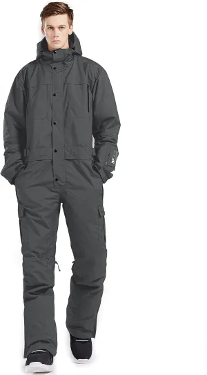 BGX Mens Waterproof One Pieces Snowsuits Winter Ski Suits for Skiing Outdoor Sports