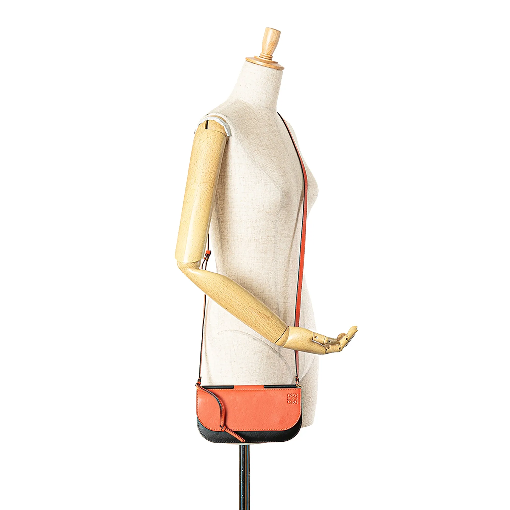 Bicolor Leather Gate Pochette Crossbody