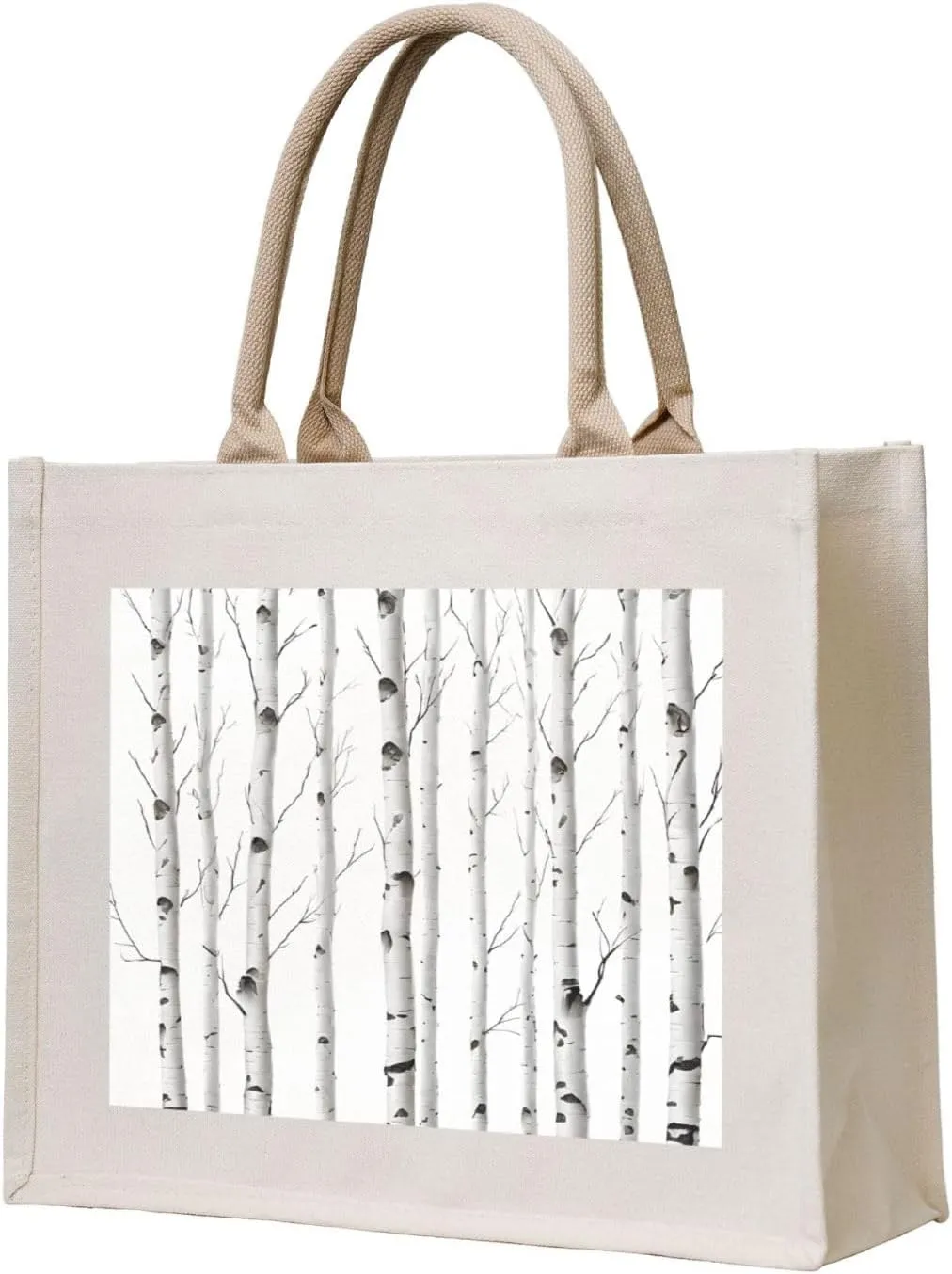 (Birch Tree) Canvas Tote Bag Beach Travel Shoulder Bag Gifts Shoulder Tote