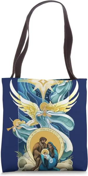 Birth of Jesus Bethlehem Star Hark the Herald Angels Isaiah9 Tote Bag