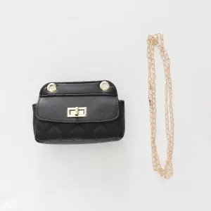 Black Mini Padded Shoulder Bag