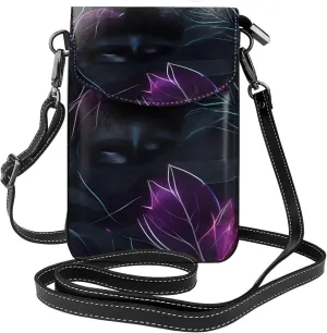 Black Mystery Zippered Crossbody Bag, Women'S Shoulder Bag With Card Slot, Removable Shoulder Strap, 7.6 X 4.9 In.