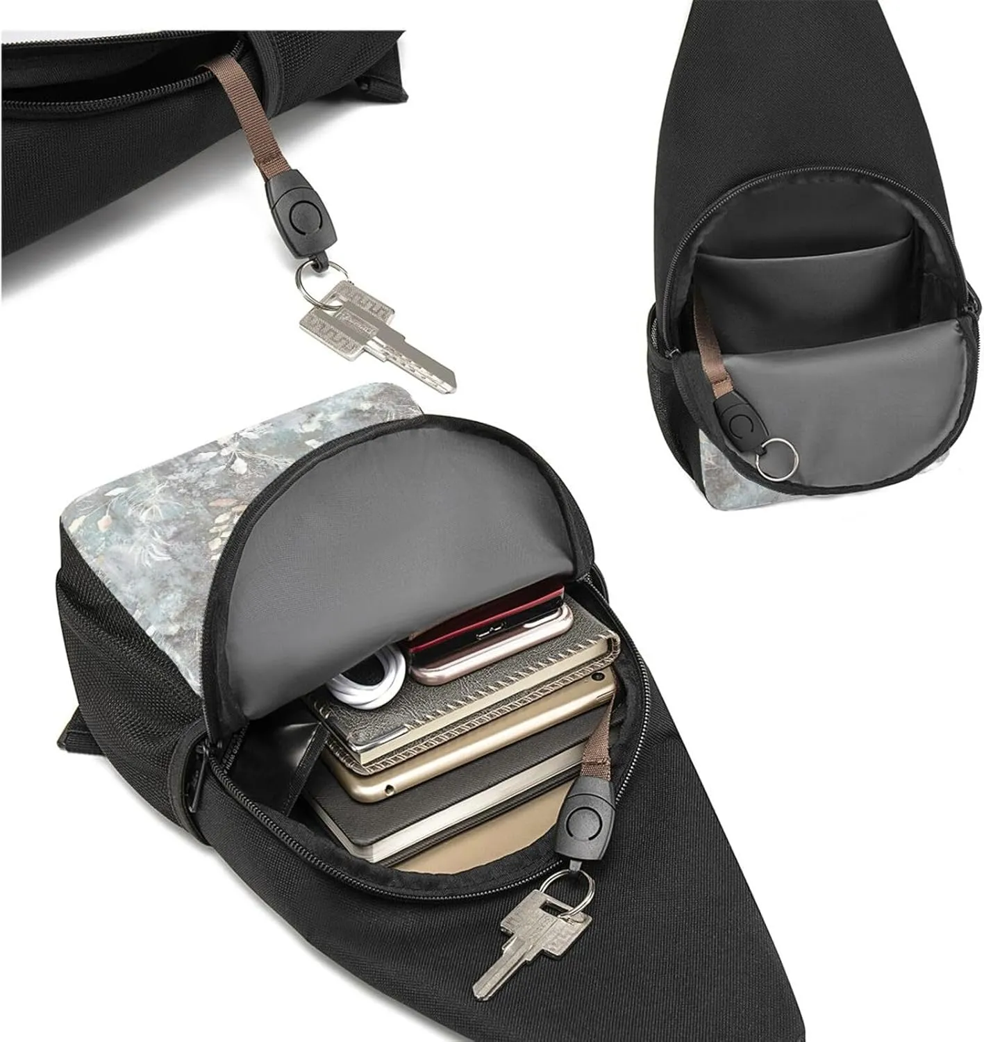 Blossoming Sunflowe Crossbody Chest Bag, Casual Backpack, Small Satchel, Multi-Functional Travel Hiking Backpacks