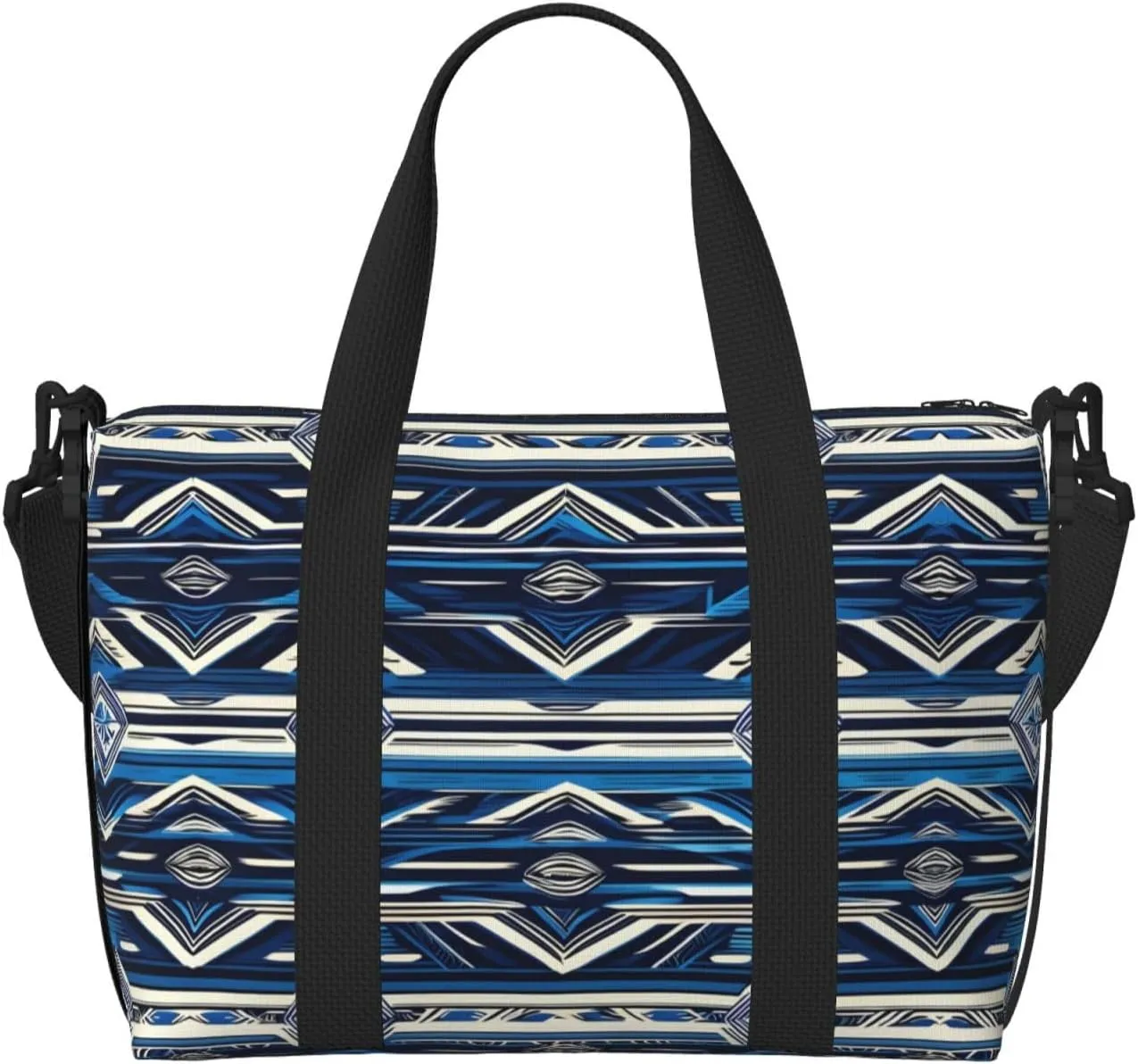 Blue Polynesian Maori Tribal Pattern Print Versatile Travel Gym Carry Bag,Ideal For Business,Sports,Weekend Stays