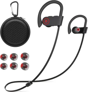 Bluetooth Wireless Headphones 16H Playtime Earbuds with Mic Stereo in-Ear Earphones, IPX7 Waterproof Sports Sound Isolation Headsets for Running, Gym, Workout