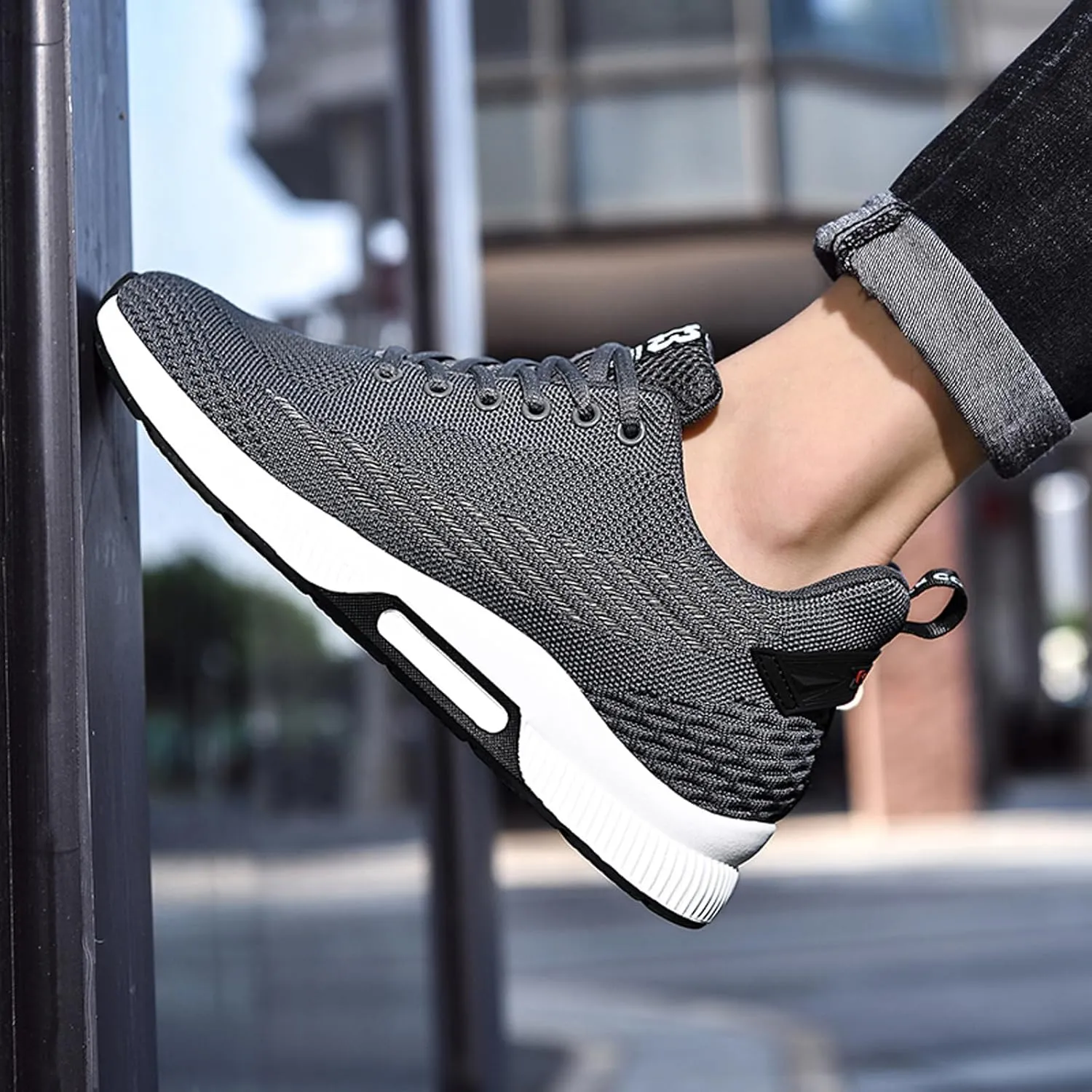 BMINFEE Men's Height Increasing Shoes Taller Elevator Height Boosting Mesh Breathable Outdoor Elevator Shoes for Men