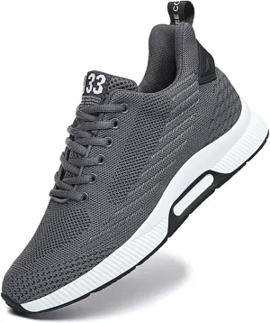 BMINFEE Men's Height Increasing Shoes Taller Elevator Height Boosting Mesh Breathable Outdoor Elevator Shoes for Men