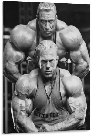Bodybuilder Markus Ruehl Black And White Vintage Poster (10) Canvas Painting Wall Art Poster for Bedroom Living Room Decor 16x24inch(40x60cm) Frame-style