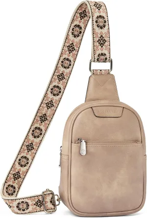 BOSTANTEN Sling Bag for Women Crossbody Purse, Small Leather Crossbody Bags Fanny Pack for Travel