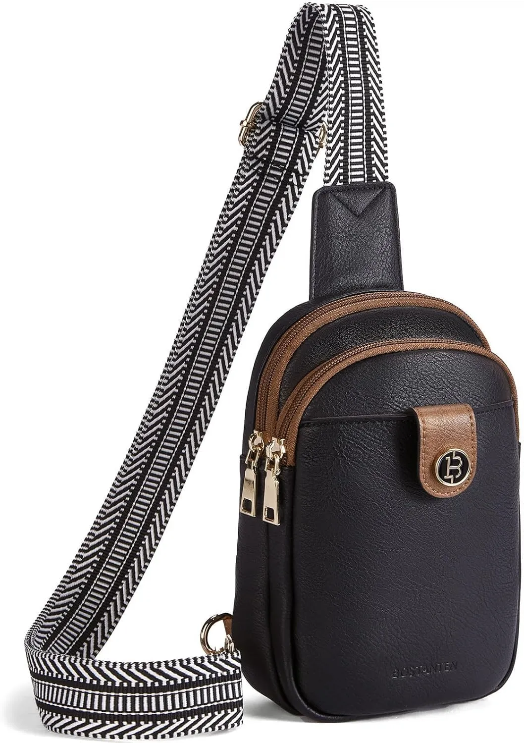 BOSTANTEN Small Sling Bag Crossbody Bags for Women Trendy Crossbody Purse Leather Chest Bag