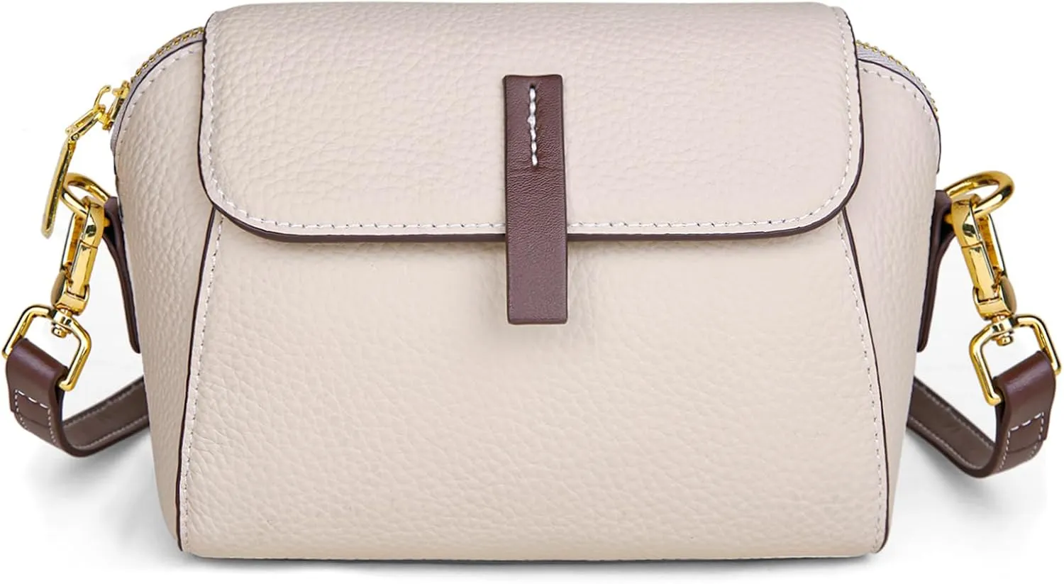 BOYATU Small Leather Crossbody Bags for Women: Genuine Leather Purse for Ladies - Retro Shoulder Handbags for Travel Commute