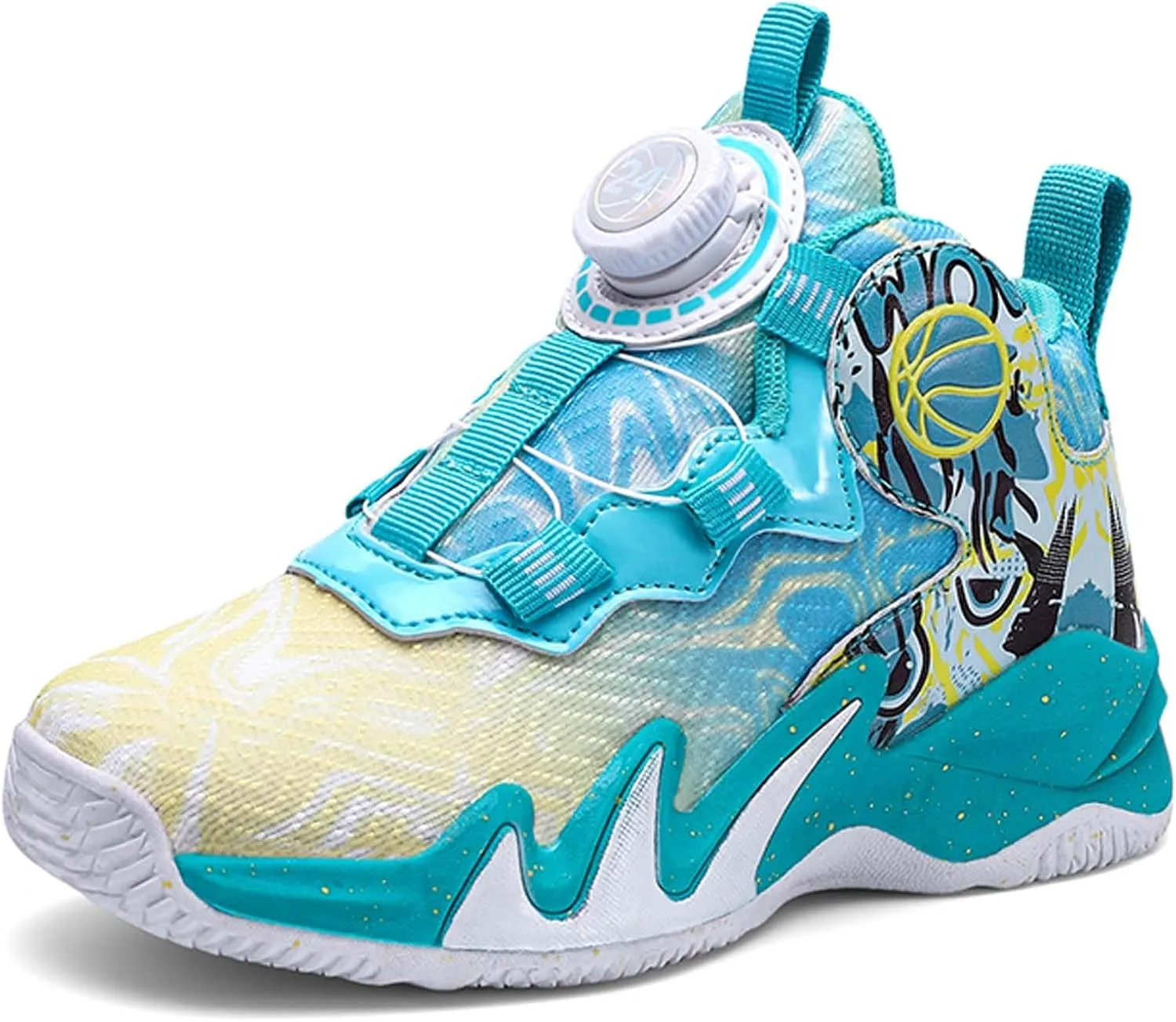 Boys Non Slip Shock Absorbing Basketball Shoes Kids Sneakers Low Top Ultra Light Breathable Casual Walking Shoes Arch Support Running Shoes Black