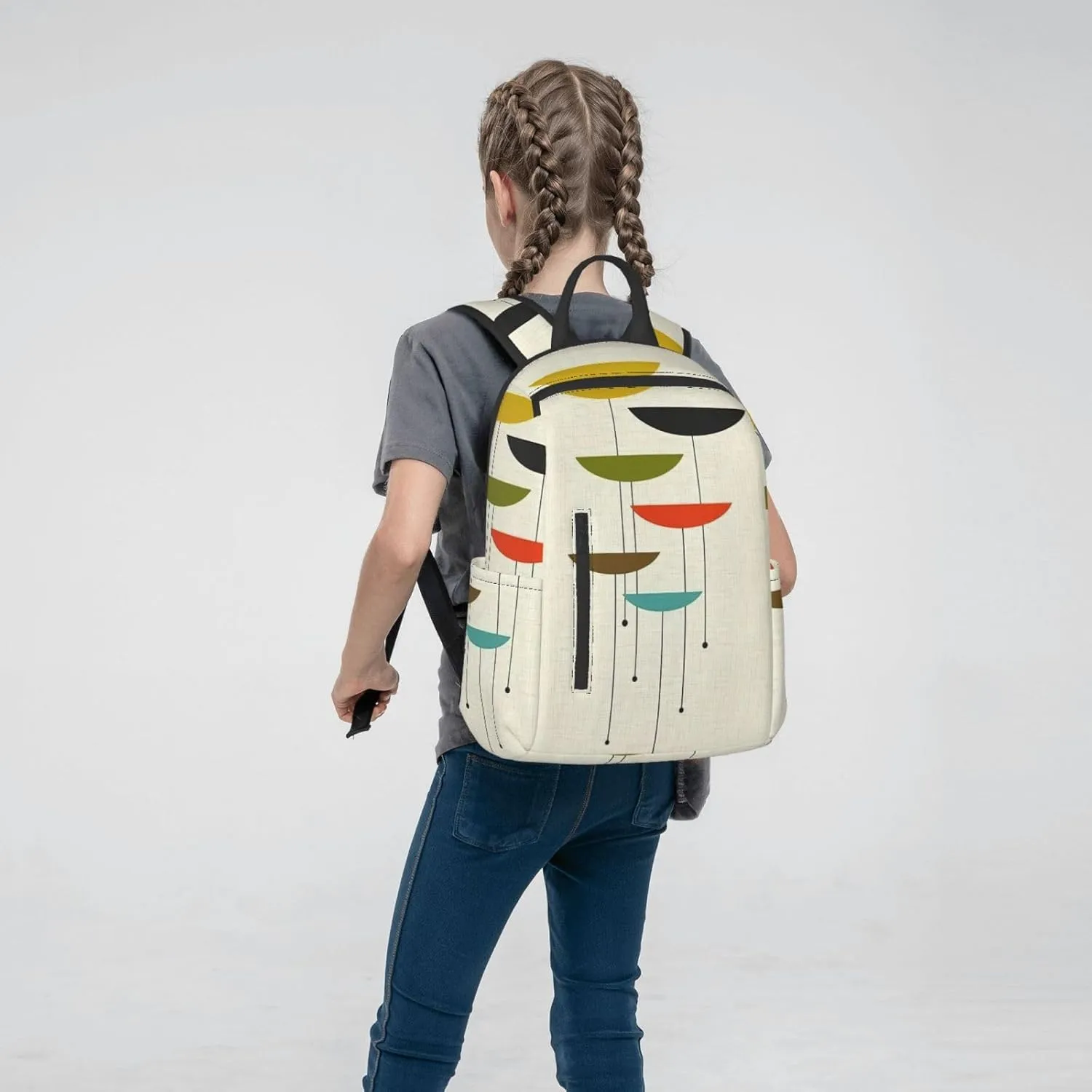 BREAUX Mid Century Modern Prints Print Large-Capacity Backpack, Simple And Lightweight Casual Backpack, Travel Backpacks