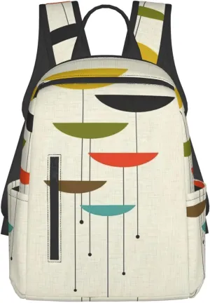 BREAUX Mid Century Modern Prints Print Large-Capacity Backpack, Simple And Lightweight Casual Backpack, Travel Backpacks