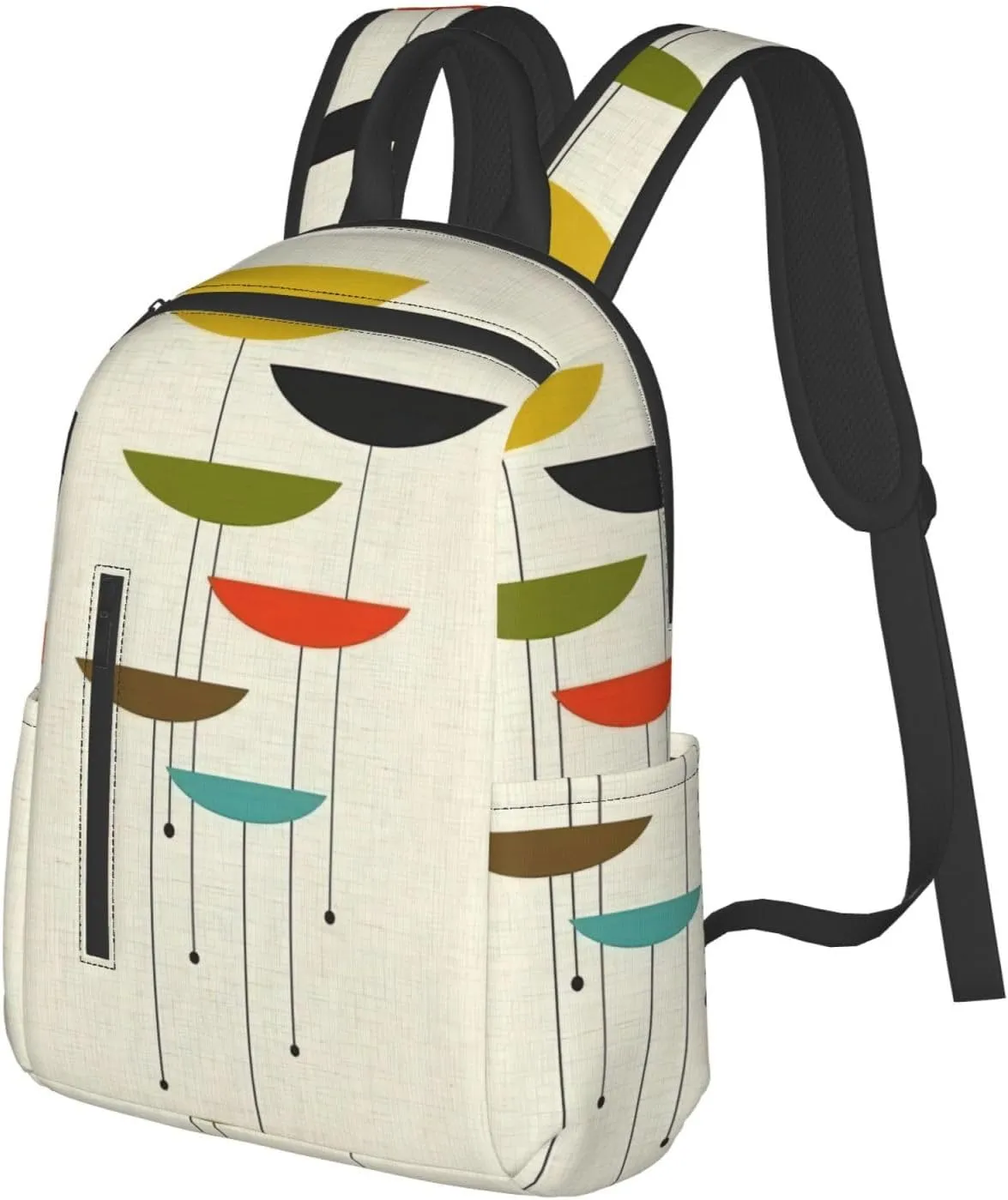 BREAUX Mid Century Modern Prints Print Large-Capacity Backpack, Simple And Lightweight Casual Backpack, Travel Backpacks