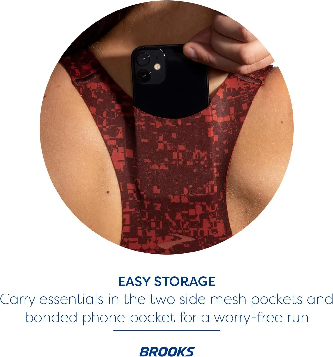 Brooks Women's 3 Pocket Sports Bra for Running, Workouts & Sports