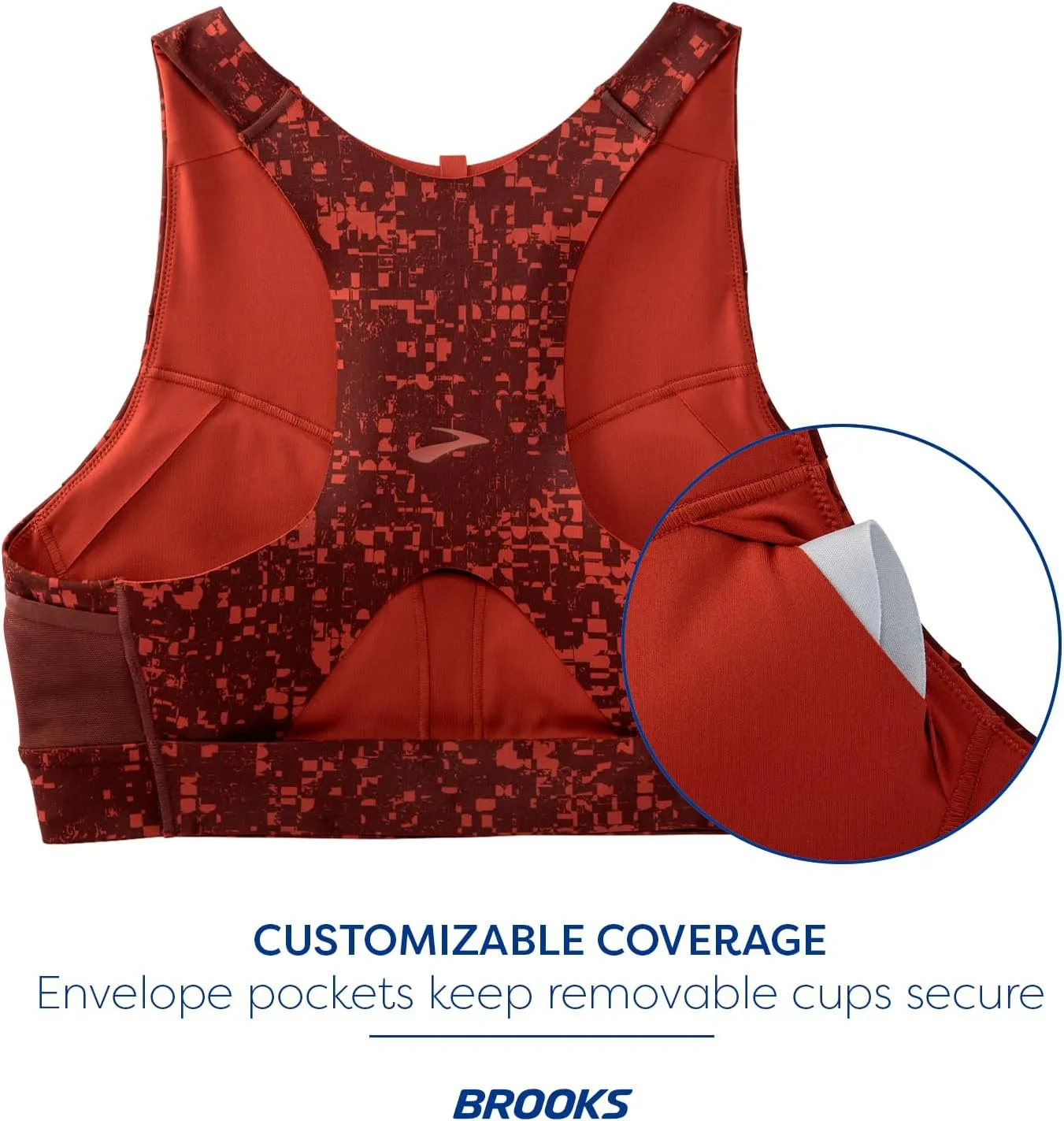 Brooks Women's 3 Pocket Sports Bra for Running, Workouts & Sports