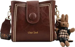 Bucket Bag For Women Vintage Crossbody Bag With Adjustable Wider Strap Small Shoulder Bags Pu Leather Fashion Retro
